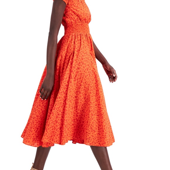 INC International Concepts Cotton Off-The-Shoulder Midi Dress - Picture 3 of 12